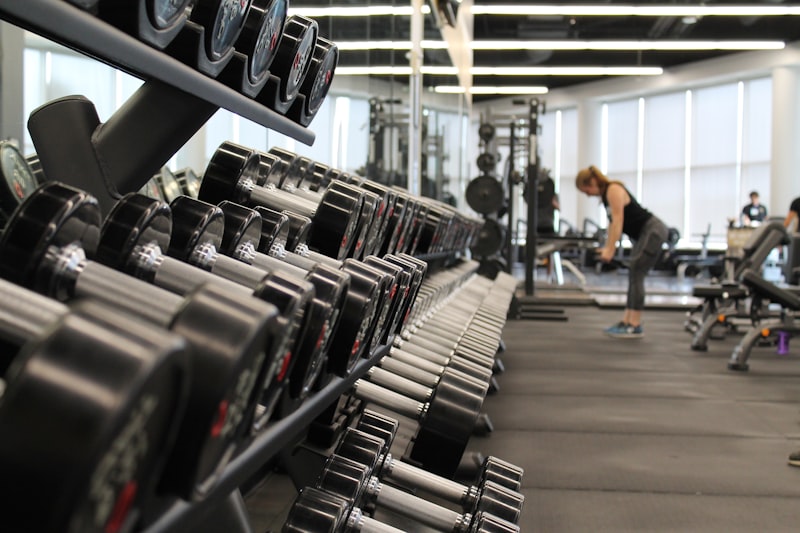 Illustrative modern gym training floor
